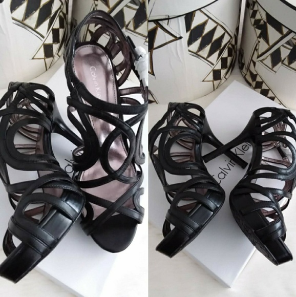 Calvin Klein 'Dylan' Caged Sandals - Picture 2 of 8
